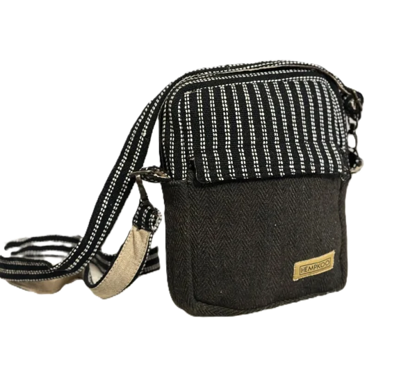 natural durable eco-friendly crossbody hemp bag